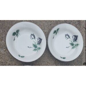 2 Rosenthal - Continental Midnight Rose Coupe Soup Bowls
